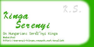 kinga serenyi business card